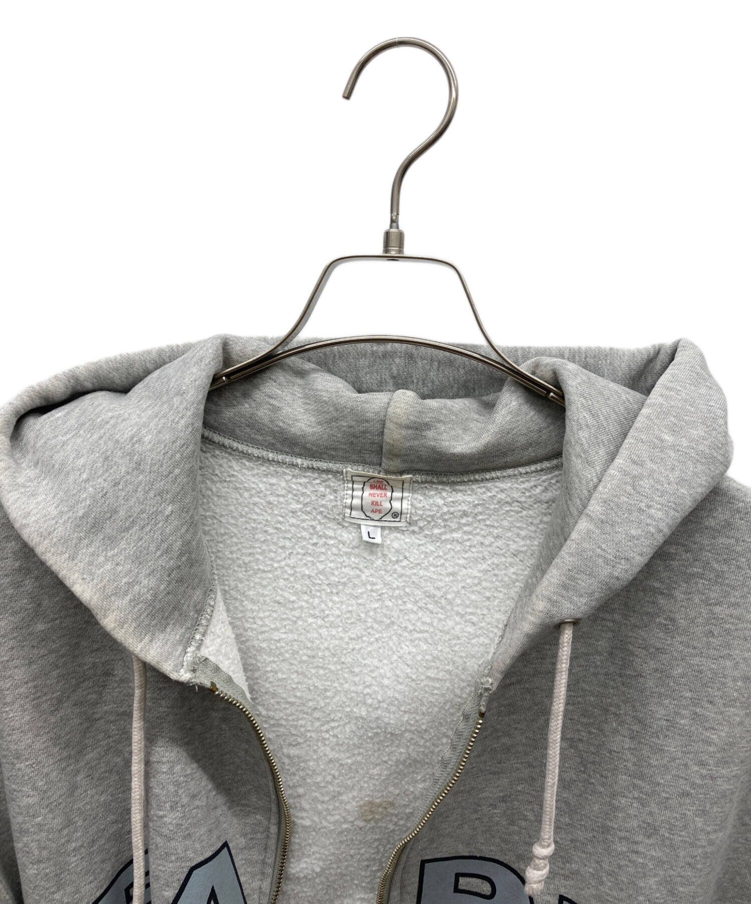 A Bathing Ape グレー パーカー L 中古・古着通販】A BATHING APE (ア ベイシング エイプ) ジップ