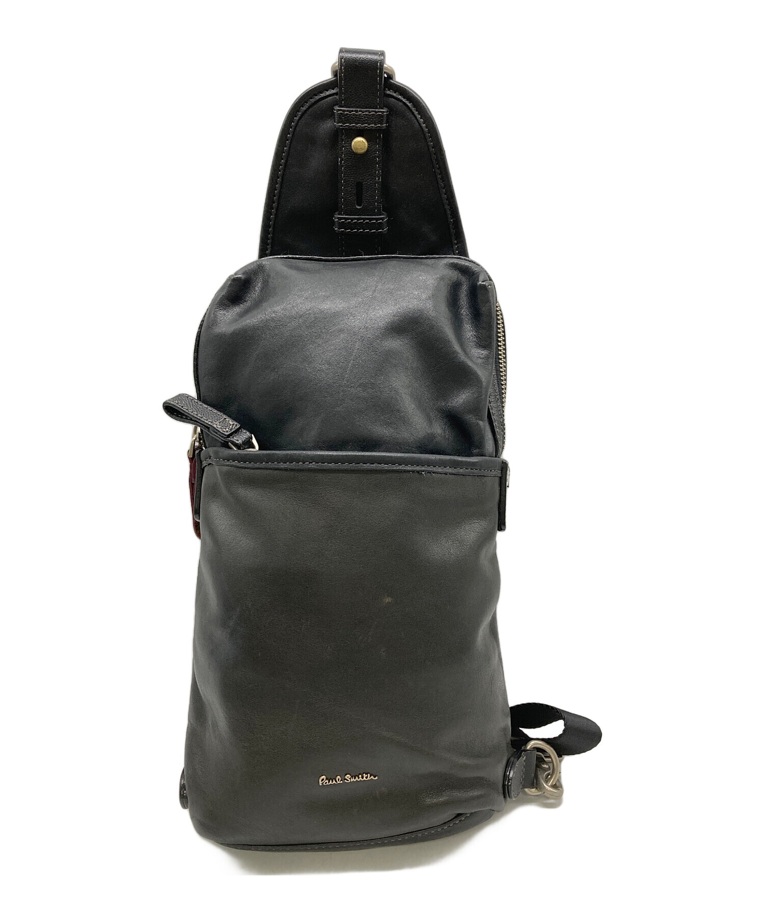 ポールスミス　ビジネスバッグ　ショルダー　レザー　中古 中古・古着通販】PAUL SMITH (ポールスミス) レザーショルダーバッグ