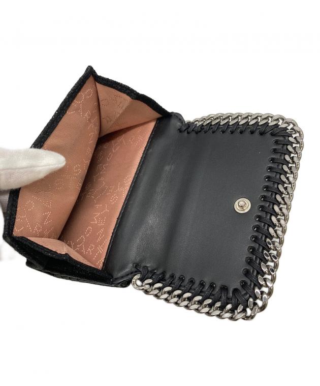 未使用 ステラマッカートニー 三つ折り財布 ブラック ゴールド Stella McCartney（ステラ・マッカートニー） 財布 三つ折り財布 ミニ