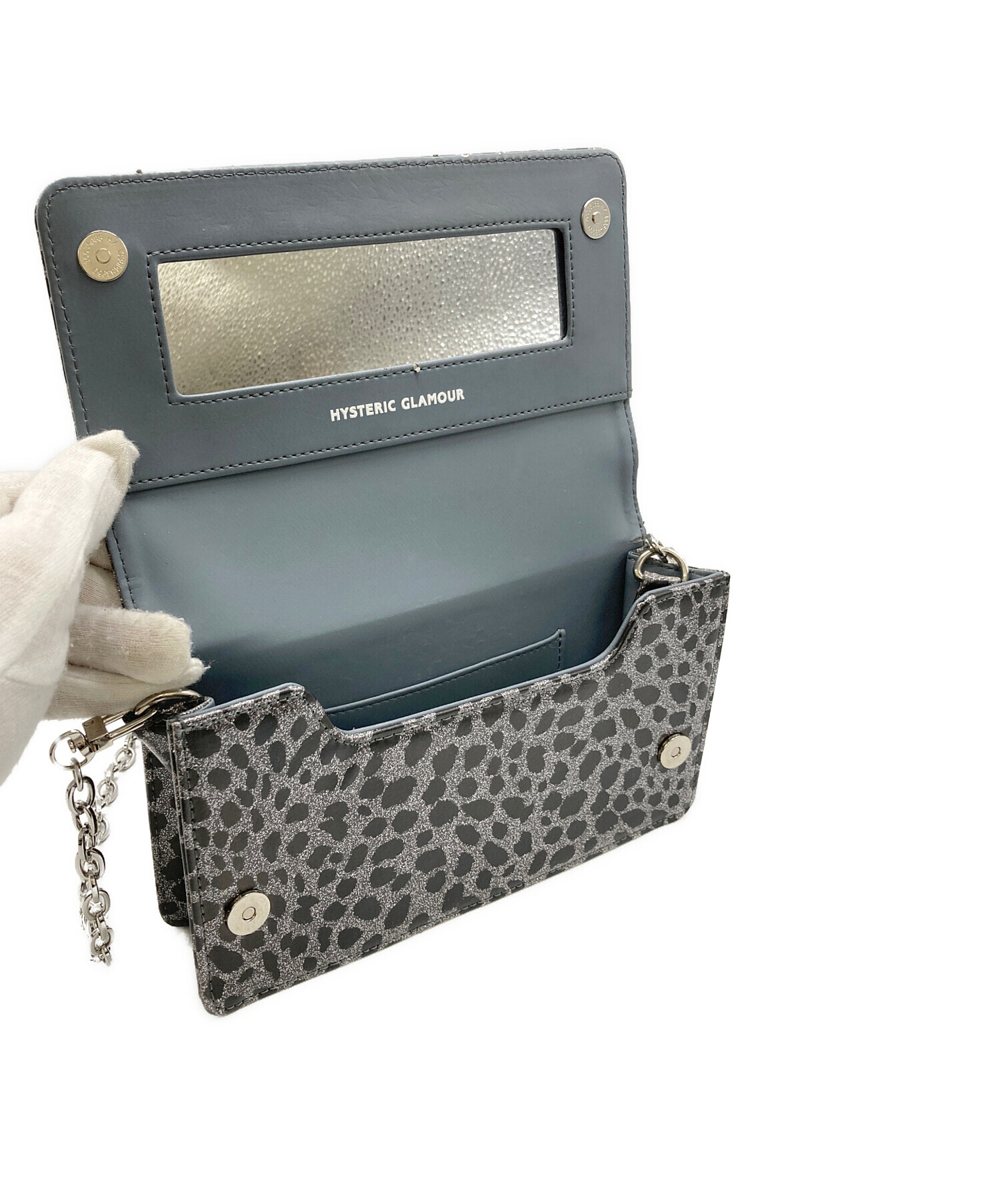 HYSTERIC GLAMOUR ヒョウ柄 チェーンショルダーバッグ 中古・古着通販】Hysteric Glamour (ヒステリックグラマー) チェーン