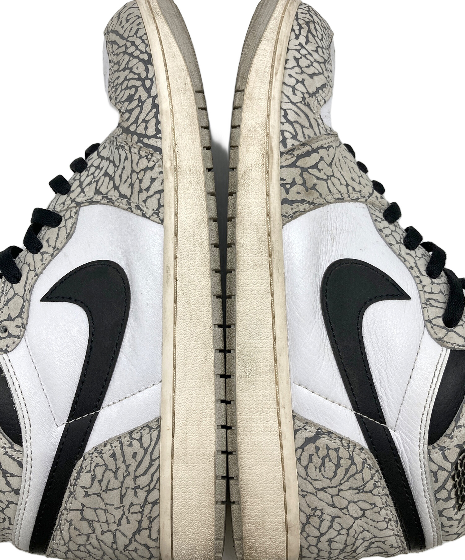 【中古】未使用品 ナイキ Air Jordan 1 High OG White Cement Safari スニーカー シューズ 総柄 グレー 27.0?p 中古・古着通販】NIKE (ナイキ) Air Jordan 1 High OG 