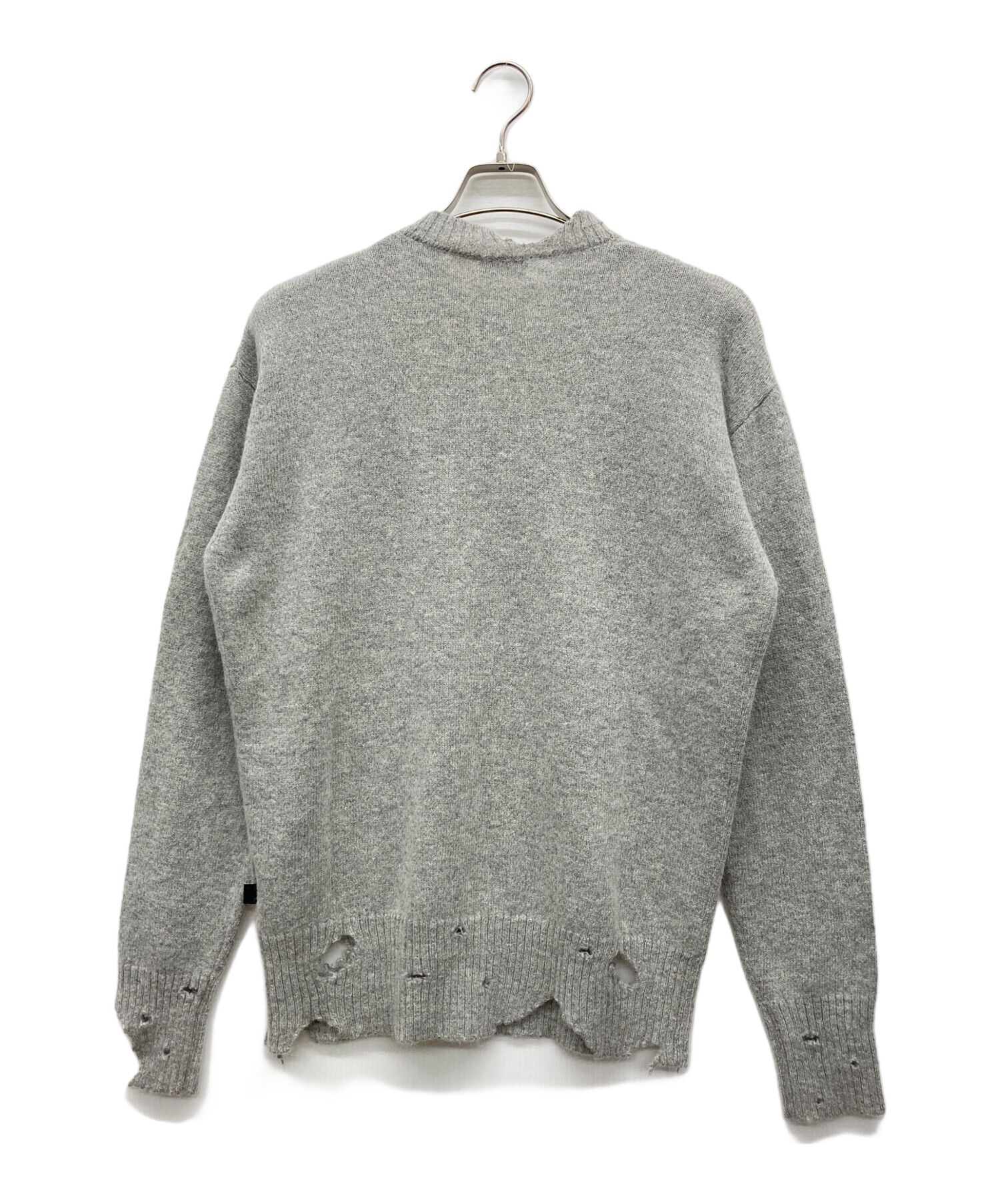 中古・古着通販】DIESEL (ディーゼル) ダメージニット. グレー サイズ