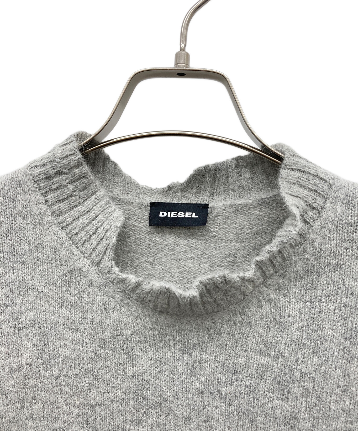 中古・古着通販】DIESEL (ディーゼル) ダメージニット. グレー サイズ 