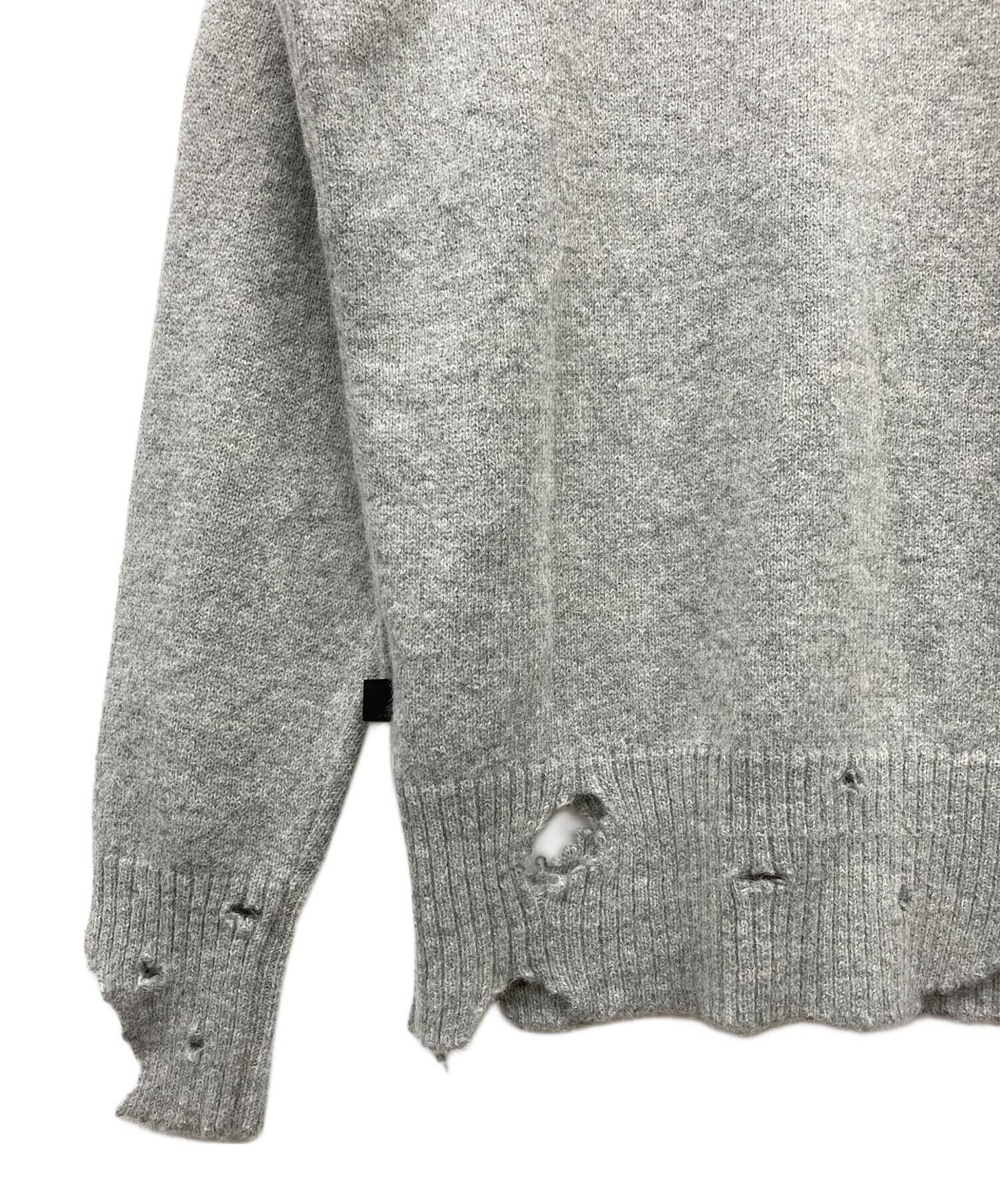 中古・古着通販】DIESEL (ディーゼル) ダメージニット. グレー サイズ