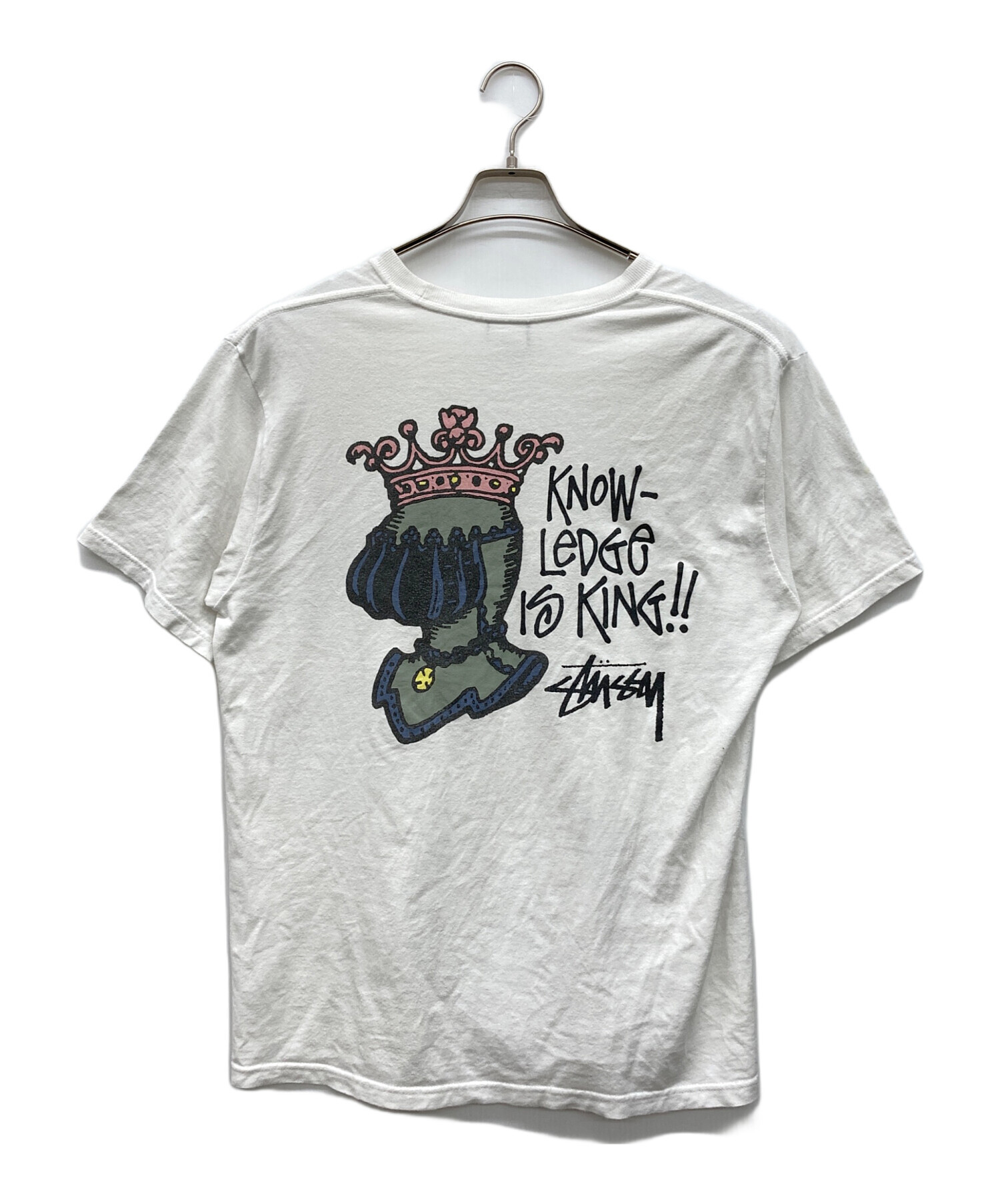 中古・古着通販】stussy (ステューシー) KNOWLEDGE IS KING ホワイト