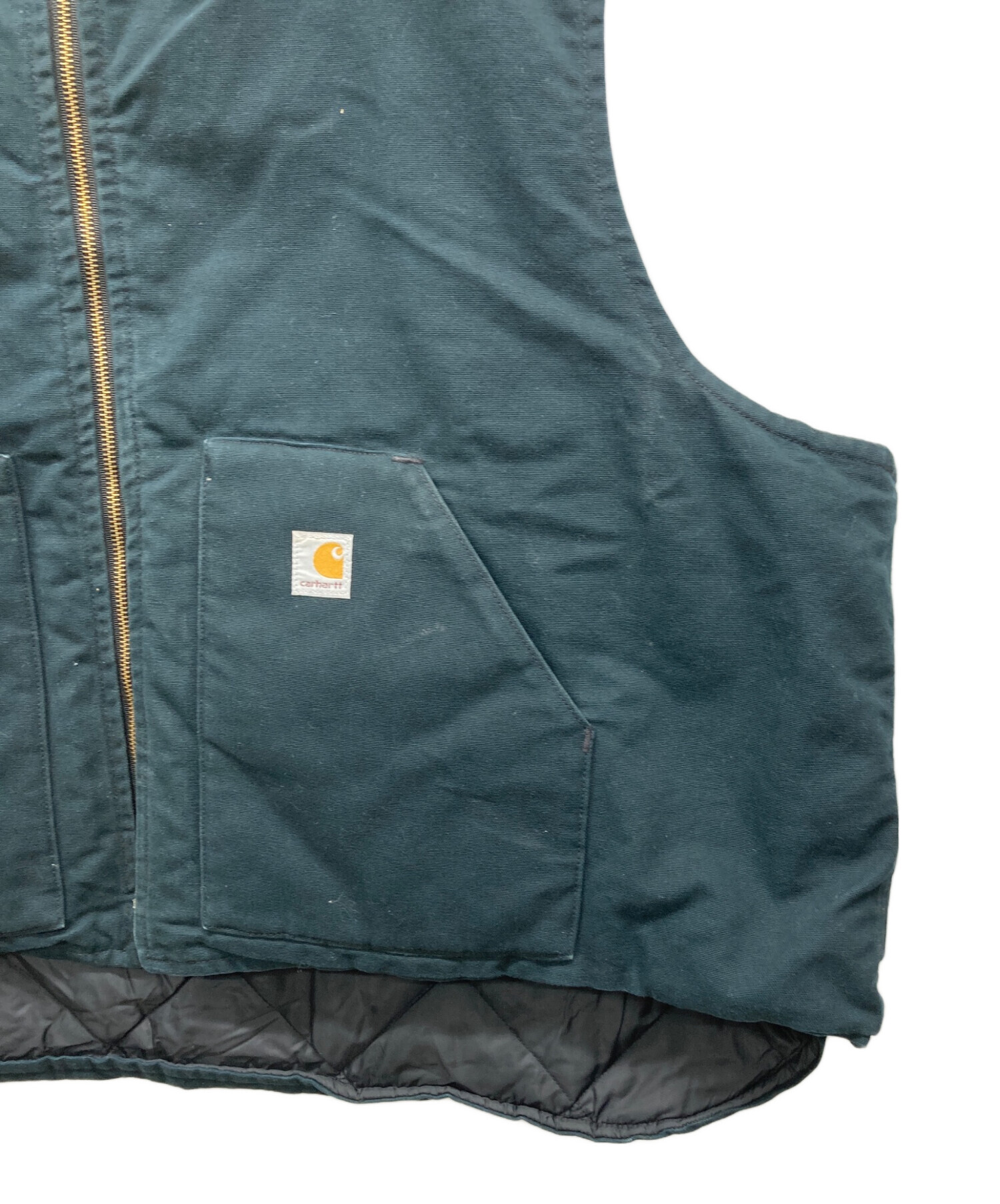 中古・古着通販】CarHartt (カーハート) ダック地ベスト ブラック