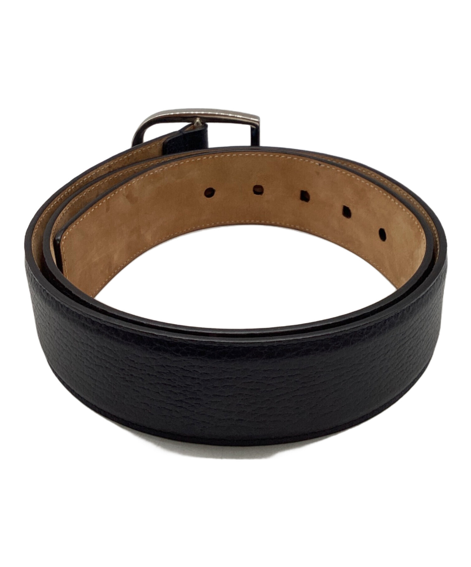 【Ｖｉｎｔａｇｅ】【ＯＬＤ ＧＵＣＣＩ】高級イタリアンレザーベルト　本革/正規品 中古・古着通販】GUCCI (グッチ) レザーベルト ブラック｜ブランド