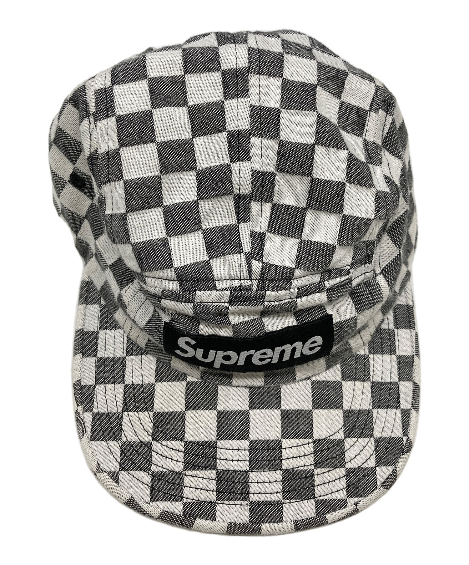 Supreme チェック柄キャップ ☆23AW WEEK18☆Supreme Houndstooth Wool Camp Cap (Supreme/キャップ