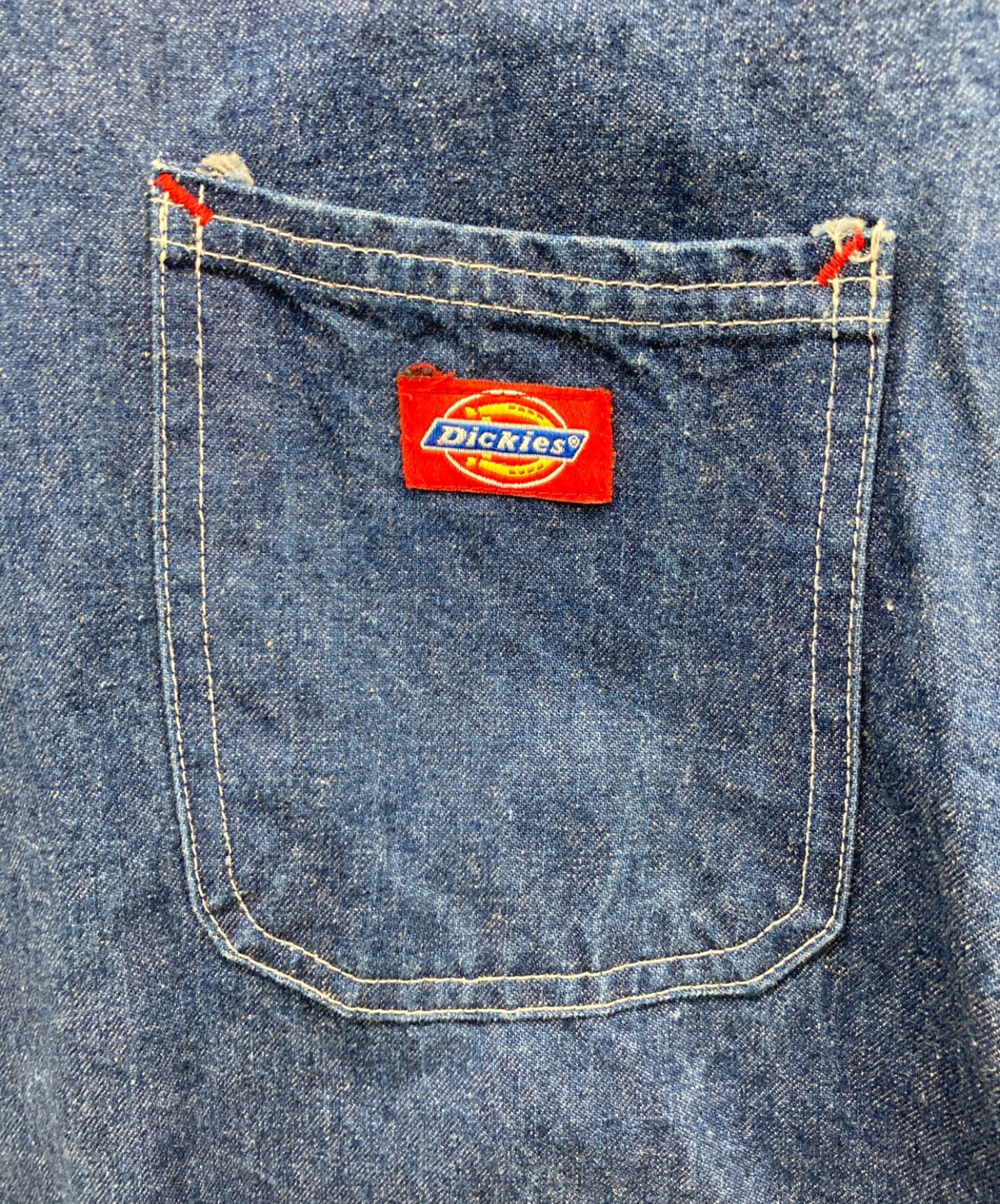 珍品 ディッキーズ 80s 90s デニム カバーオール L ビッグサイズ 縦落 中古・古着通販】Dickies (ディッキーズ) デニムカバーオール
