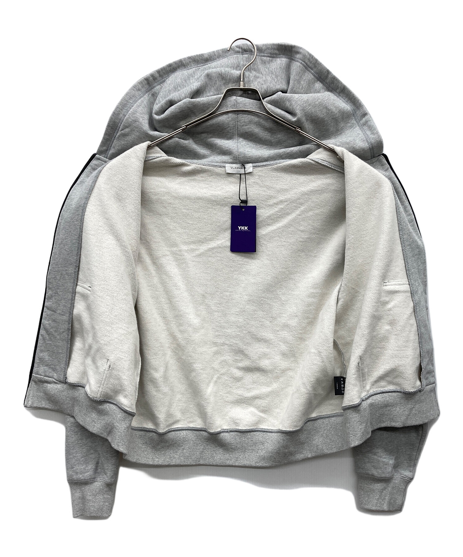 中古・古着通販】VLABMADE (ブイラボメイド) ジップパーカー グレー