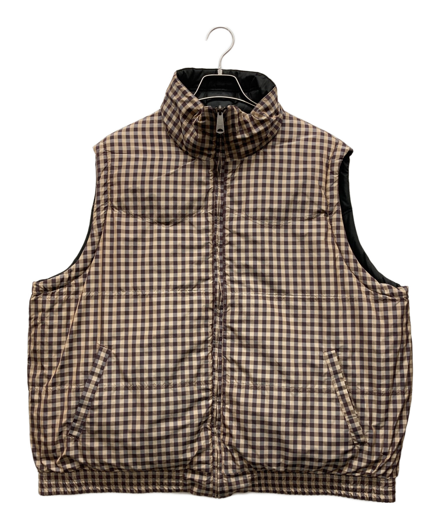 DAIRIKUダイリク ダウンベスト 中古・古着通販】DAIRIKU (ダイリク) Reversible Check Nylon Vest