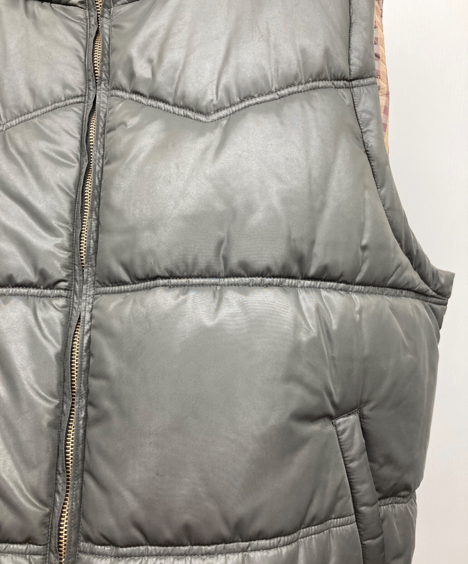 中古・古着通販】DAIRIKU (ダイリク) Reversible Check Nylon Vest
