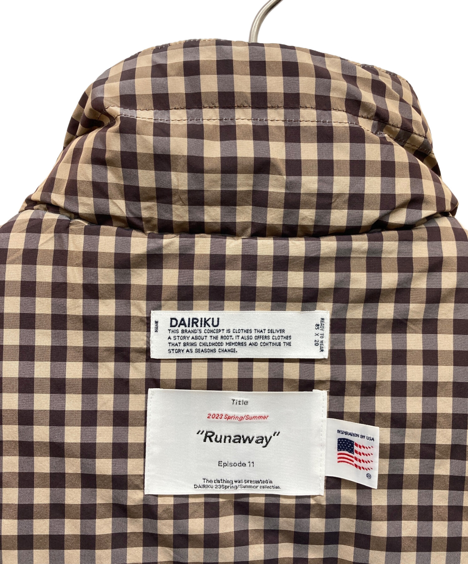 中古・古着通販】DAIRIKU (ダイリク) Reversible Check Nylon Vest