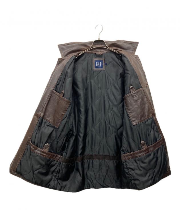 中古・古着通販】GAP (ギャップ) レザーカーコート ブラウン サイズ:M