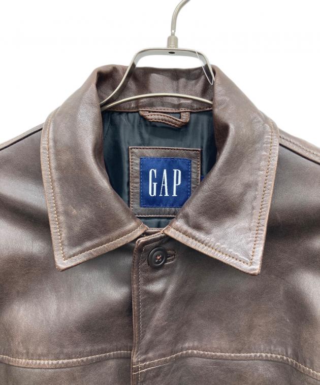 中古・古着通販】GAP (ギャップ) レザーカーコート ブラウン サイズ:M