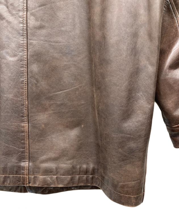 中古・古着通販】GAP (ギャップ) レザーカーコート ブラウン サイズ:M