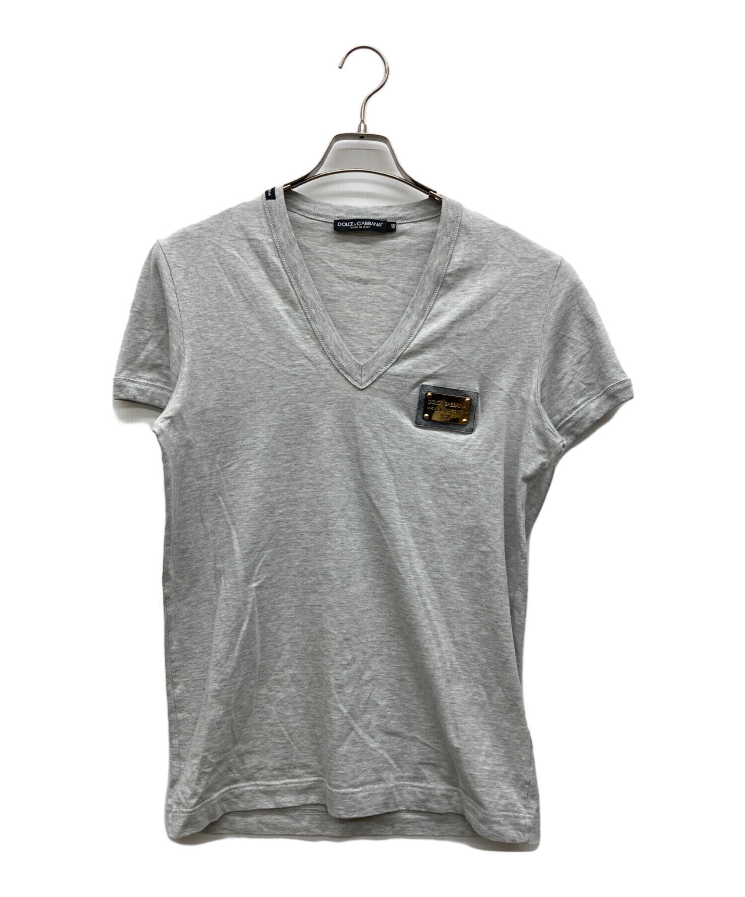 DOLCE&GABBANA Tシャツ・カットソー 36(XS位) グレー 【古着】【中古】 中古・古着通販】DOLCE & GABBANA (ドルチェ＆ガッバーナ) メタル