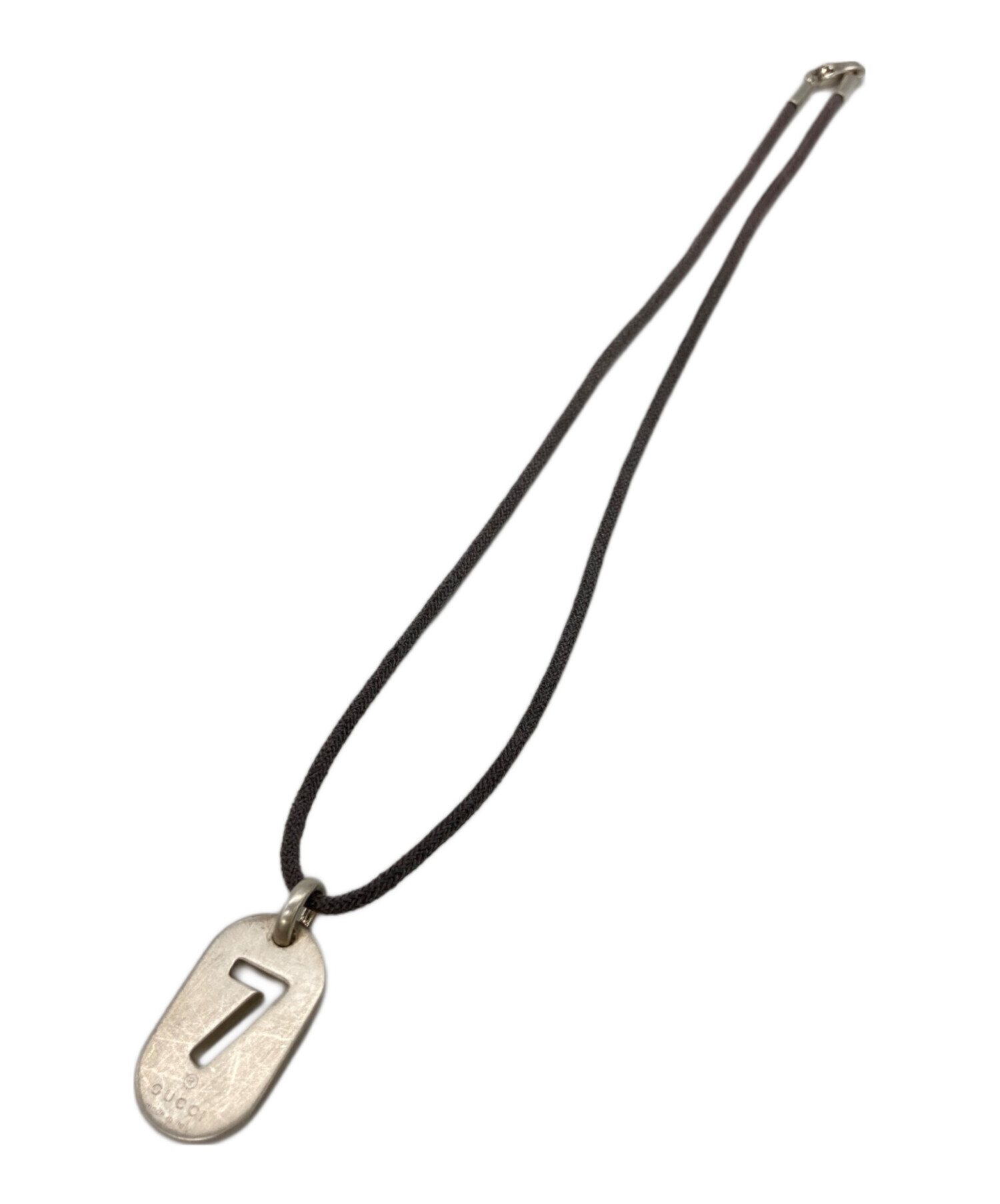 GUCCI ネックレス 中古・古着通販】GUCCI (グッチ) 7ナンバリングネックレス シルバー