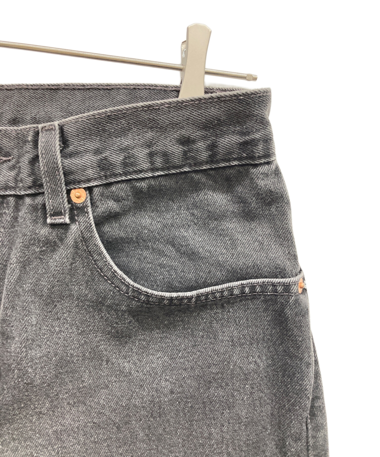 中古・古着通販】LEVI'S (リーバイス) 505後染めブラックデニムパンツ