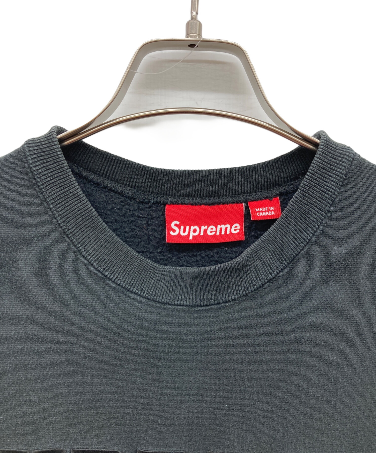 中古・古着通販】Supreme (シュプリーム) ロゴ刺繍スウェット ブラック