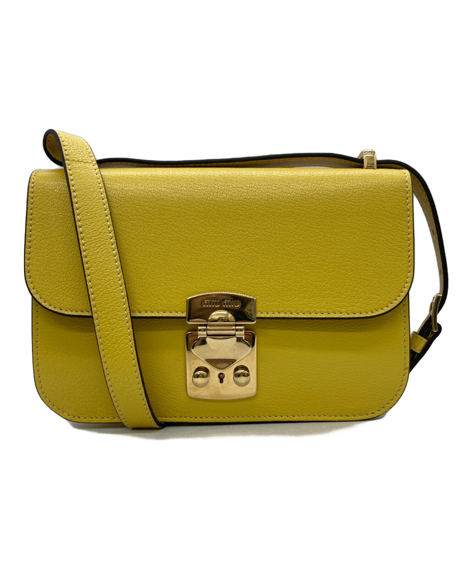 中古・古着通販】MIU MIU (ミュウミュウ) ショルダーバッグ イエロー