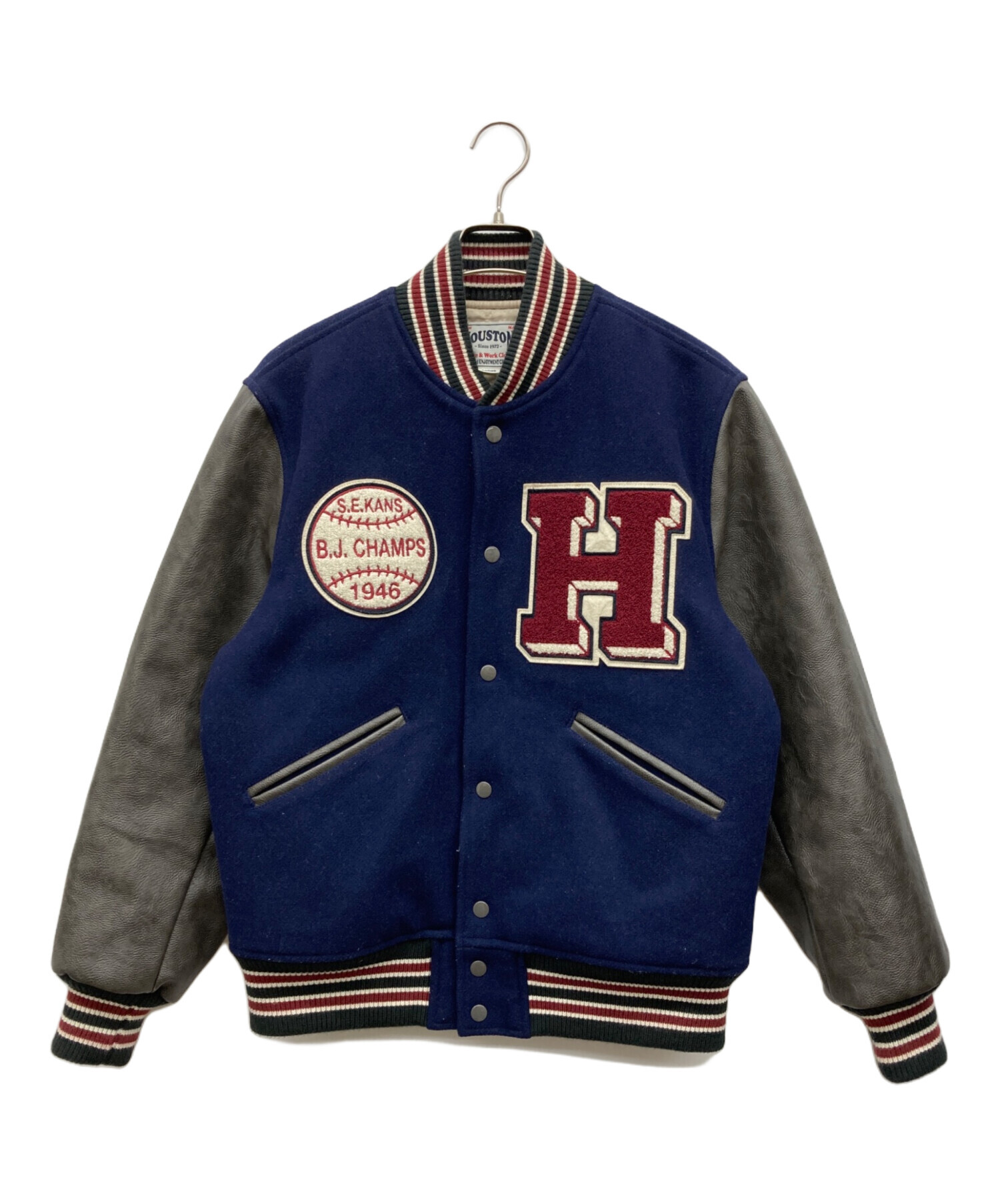 当時物☆大阪近鉄バファローズ☆スタジャン☆ジャンパー☆ネイビー/レッド☆中古品 当時物☆大阪近鉄バファローズ☆スタジャン☆ジャンパー☆ネイビー