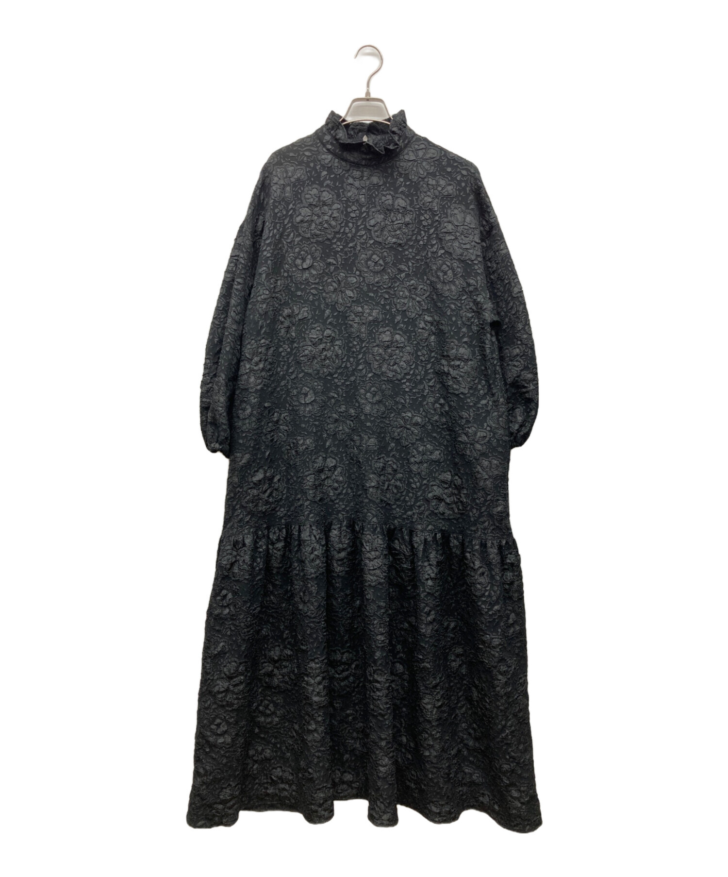 中古・古着通販】perna (ペルナ) 総柄ロングワンピース ブラック