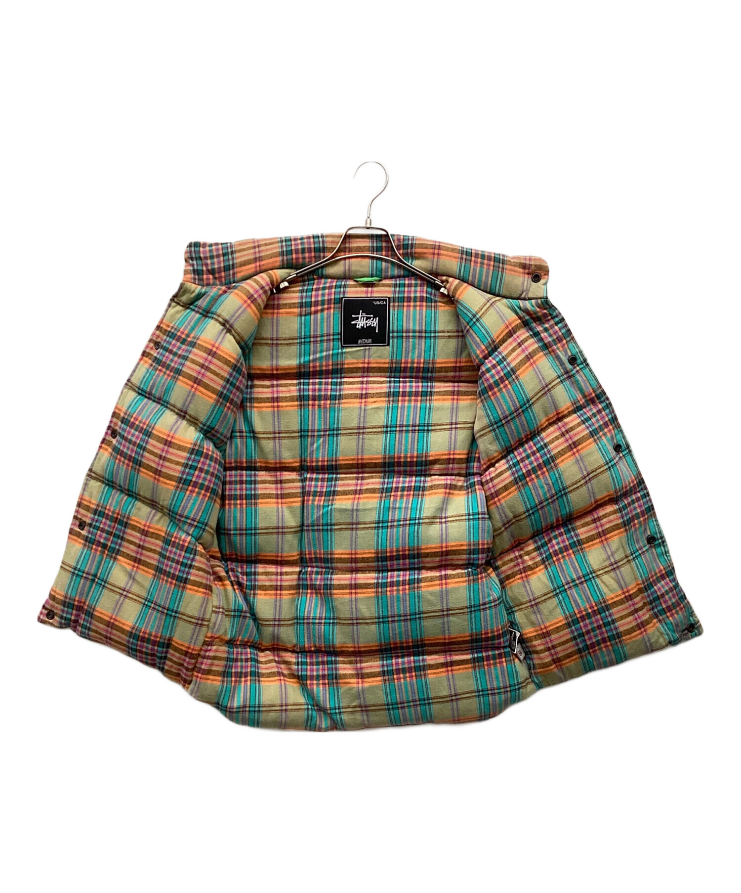 中古・古着通販】stussy (ステューシー) ダウンベスト ベージュ サイズ 