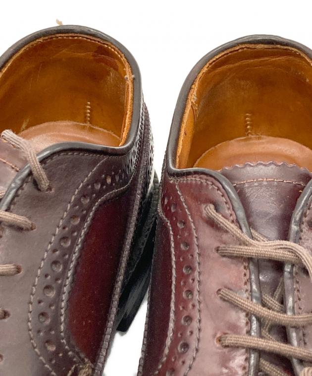 Alden ブラウンレザーウィングチップドレスシューズ ALDEN（オールデン） Alden Long Wing Blucher 979 ウィングチップ