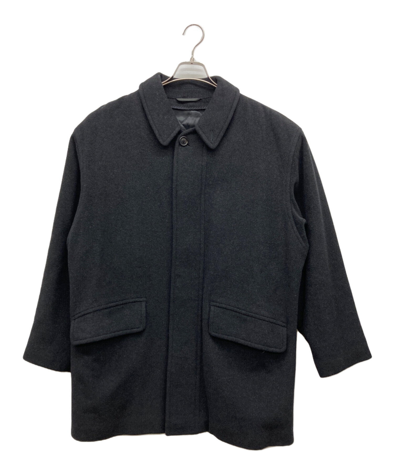 90s Burberry's ウール ハーフコート ブラック 中古・古着通販】Burberry's (バーバリーズ) ウールハーフコート