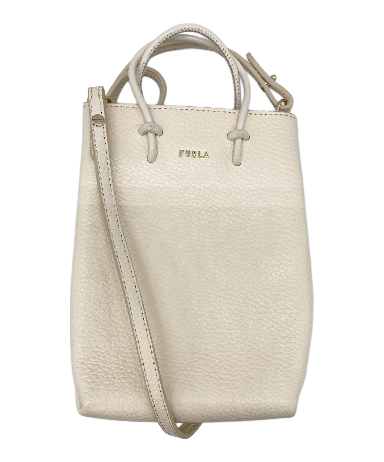 中古・古着通販】FURLA (フルラ) ミニショルダーバッグ アイボリー 