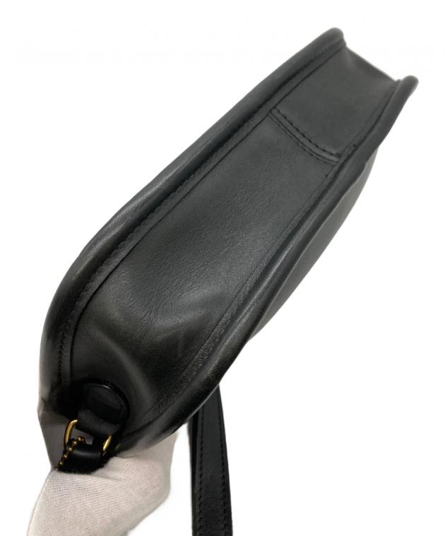 中古・古着通販】COACH (コーチ) レザーショルダーバッグ ブラック