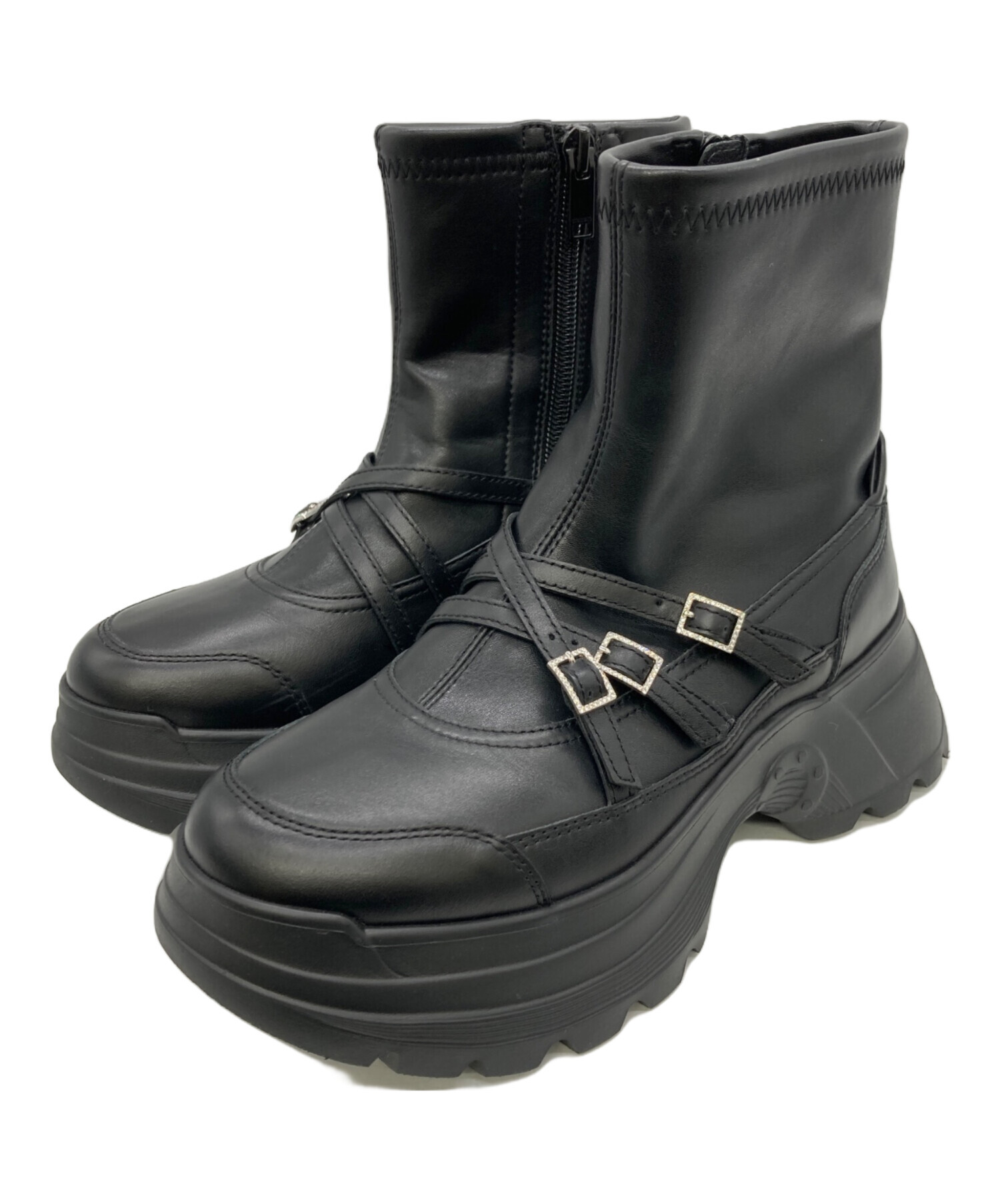 中古・古着通販】STACCATO (スタッカート) ベルテッドジップブーツ