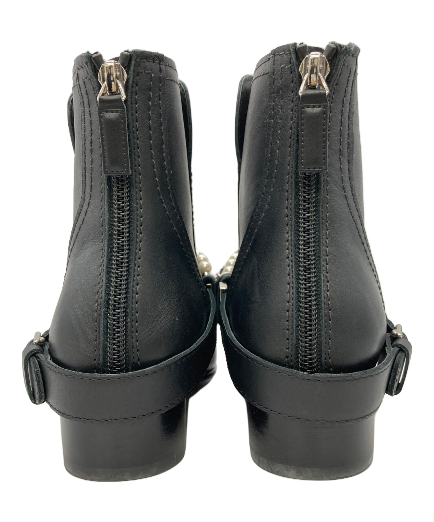 中古・古着通販】CHANEL (シャネル) ショートブーツ ブラック サイズ