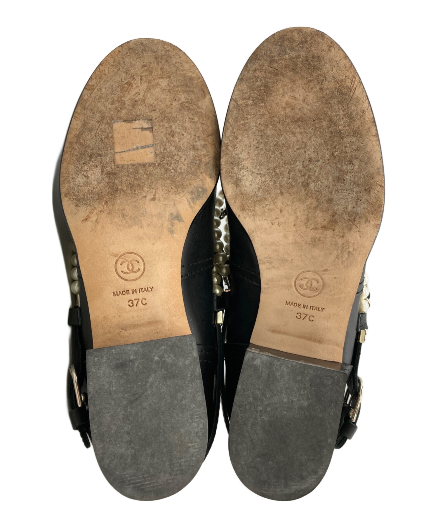 中古・古着通販】CHANEL (シャネル) ショートブーツ ブラック サイズ