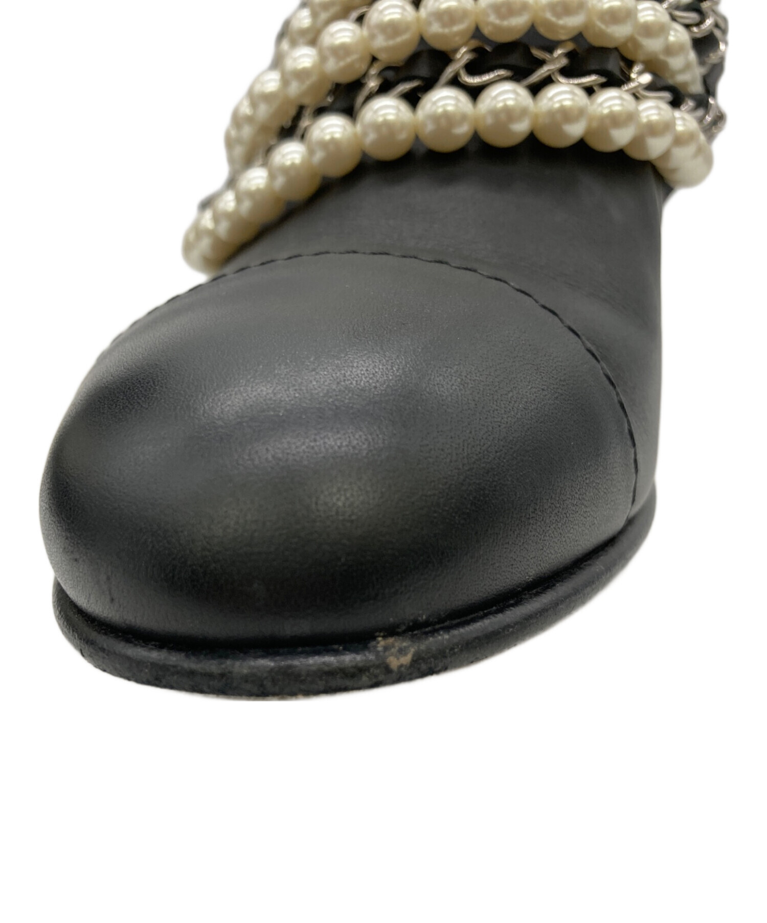 中古・古着通販】CHANEL (シャネル) ショートブーツ ブラック サイズ