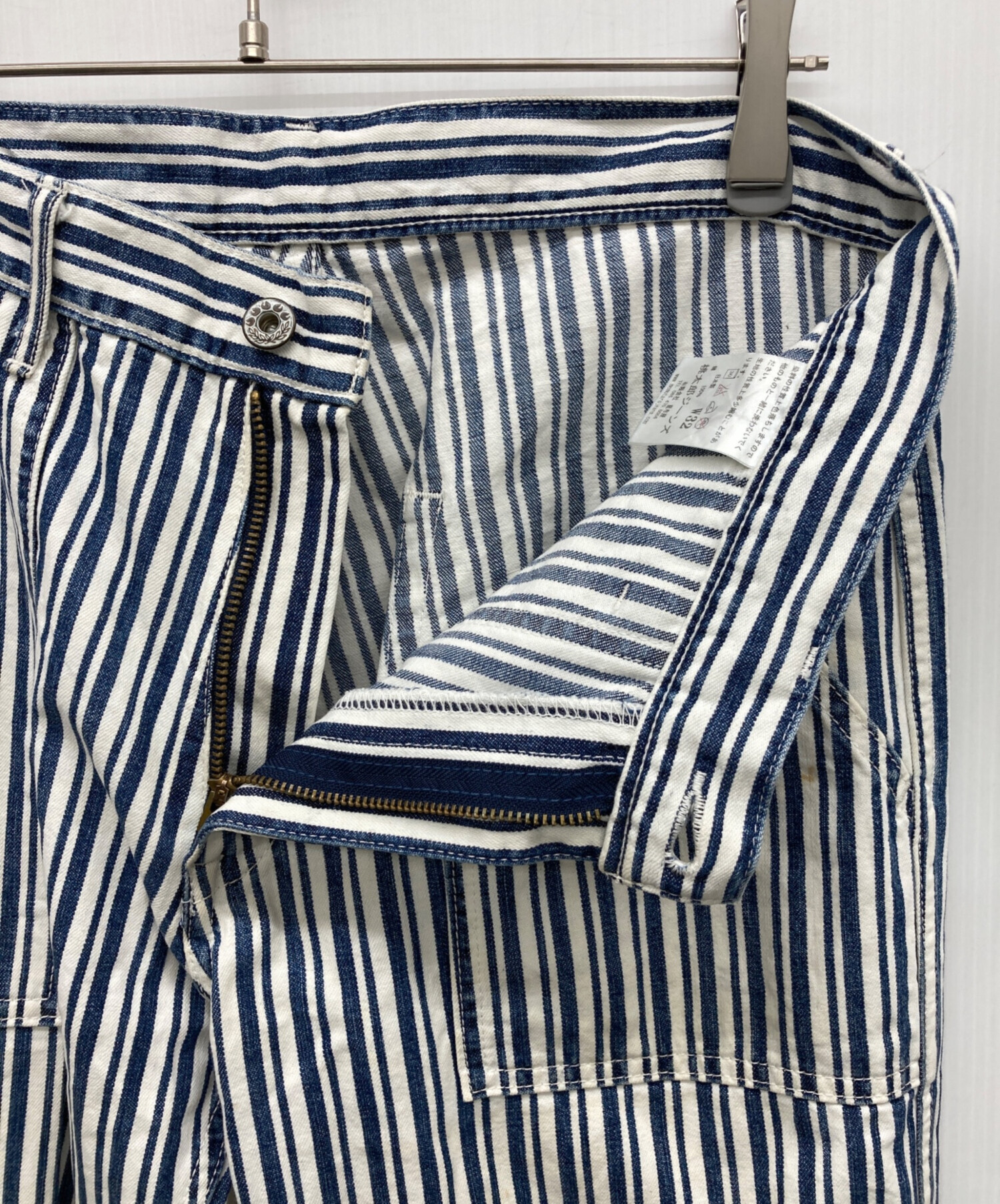 中古・古着通販】MOMOTARO JEANS (桃太郎ジーンズ) ヒッコリーパンツ