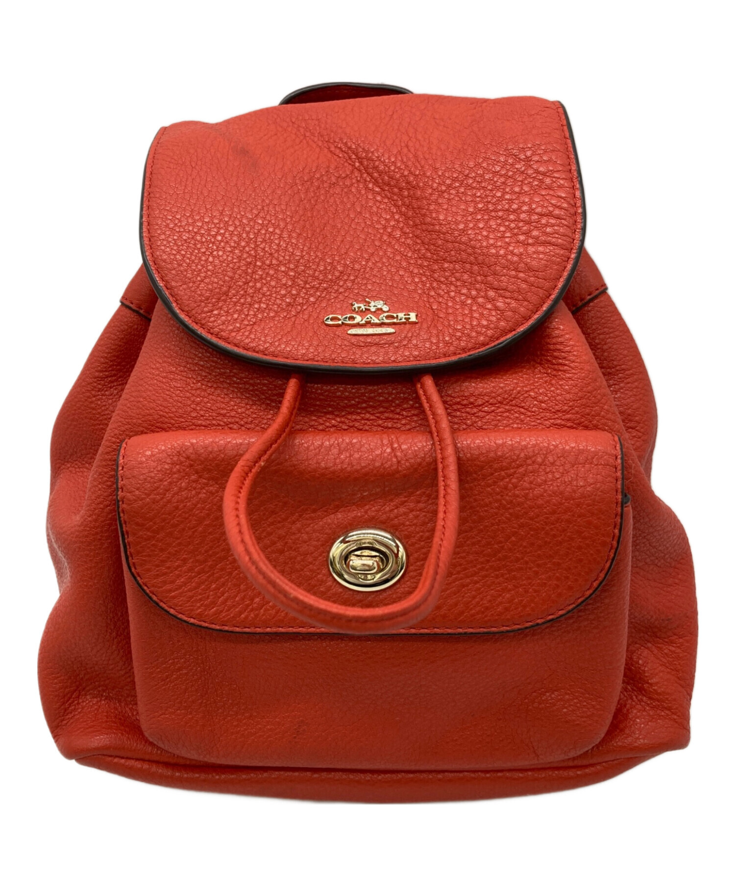 中古・古着通販】COACH (コーチ) ターンロックリュック レッド 