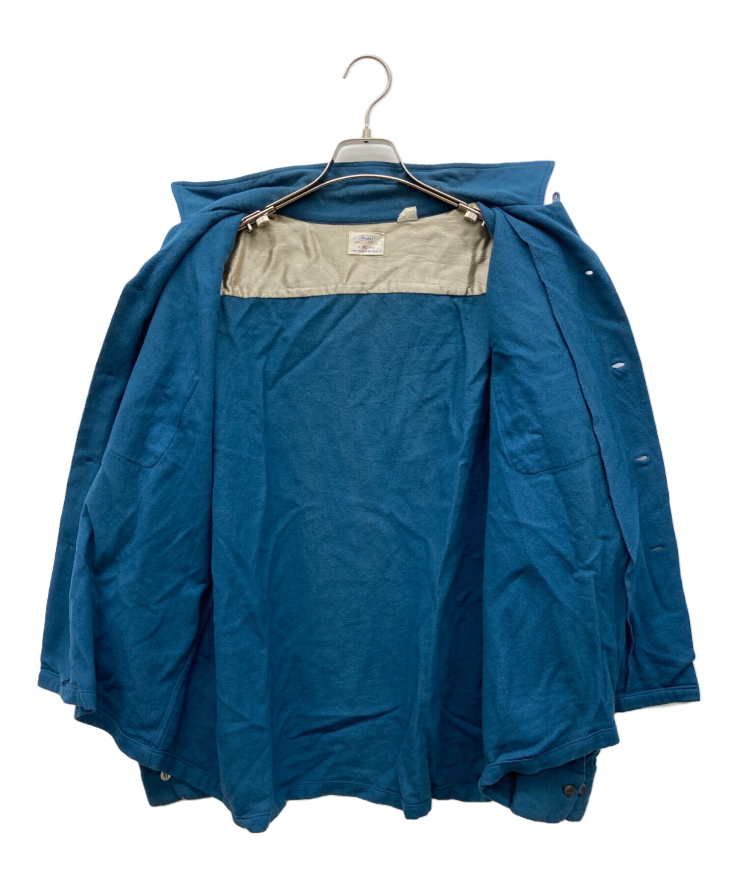 中古・古着通販】Sears (シアーズ) 60s ウール開襟シャツ ネイビー