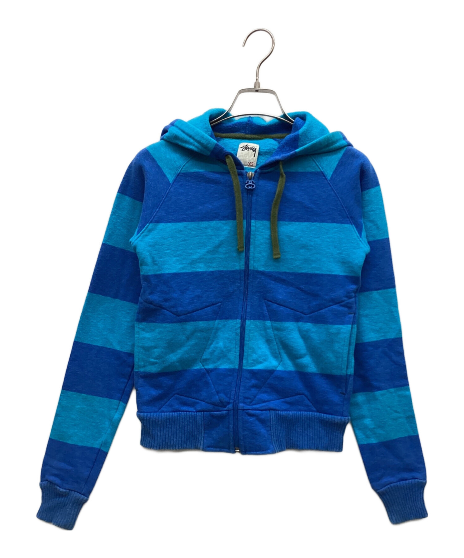 中古・古着通販】stussy (ステューシー) ジップパーカー スカイブルー