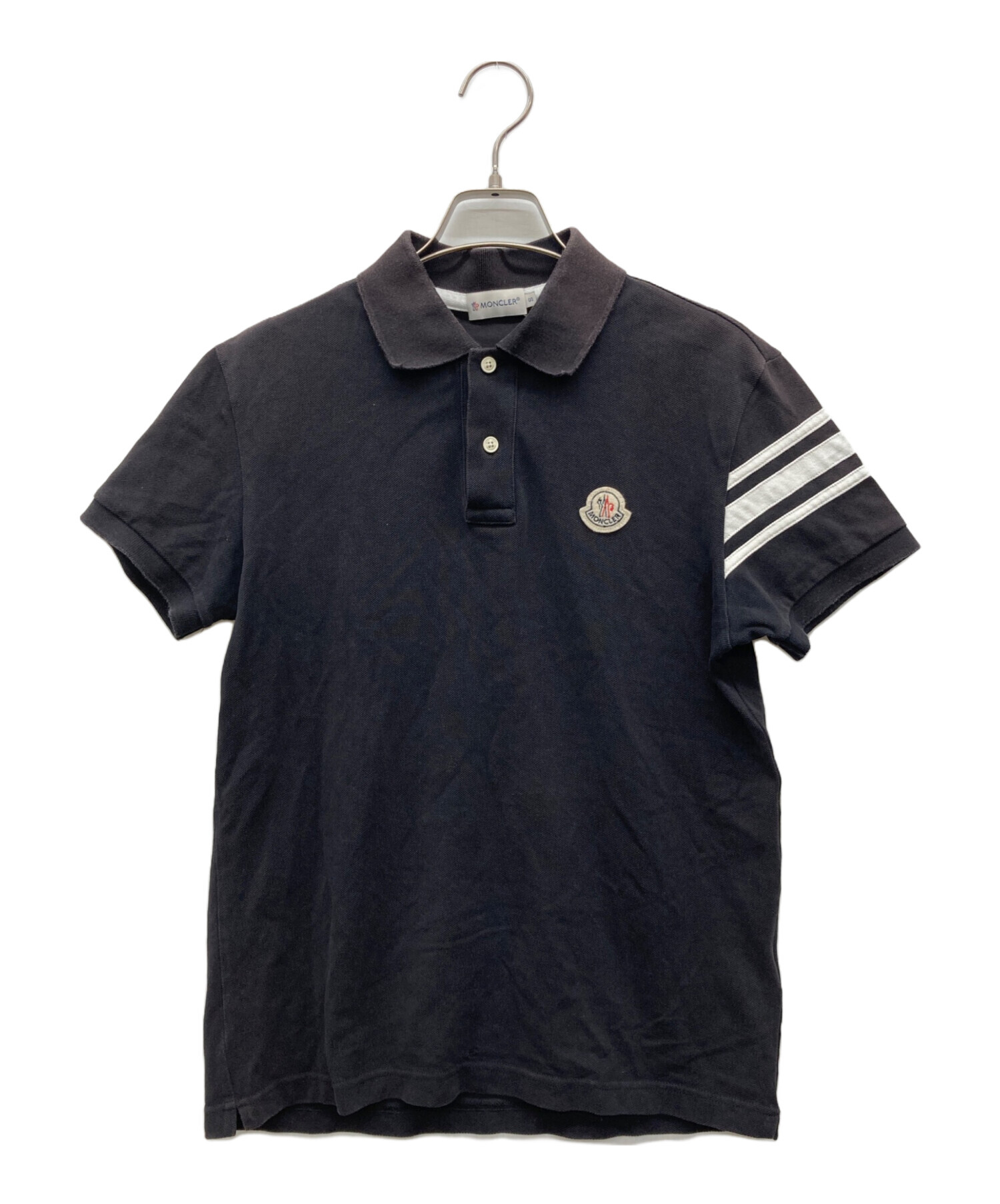 中古・古着通販】MONCLER (モンクレール) ポロシャツ ブラック サイズ 