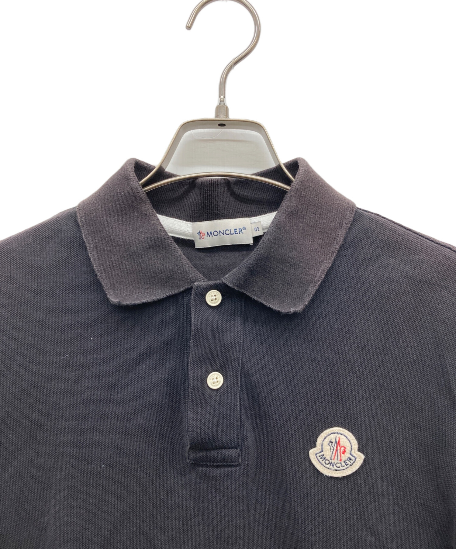 中古・古着通販】MONCLER (モンクレール) ポロシャツ ブラック サイズ 