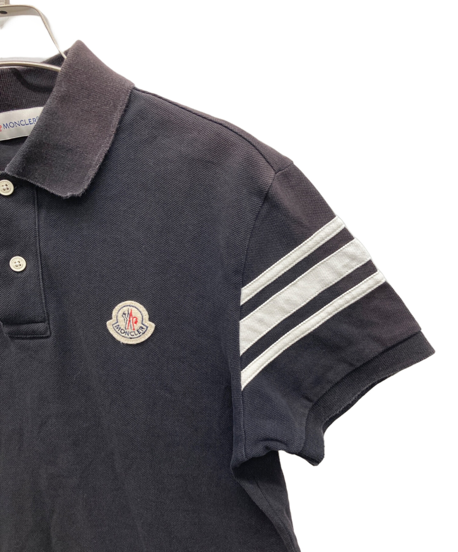 中古・古着通販】MONCLER (モンクレール) ポロシャツ ブラック サイズ
