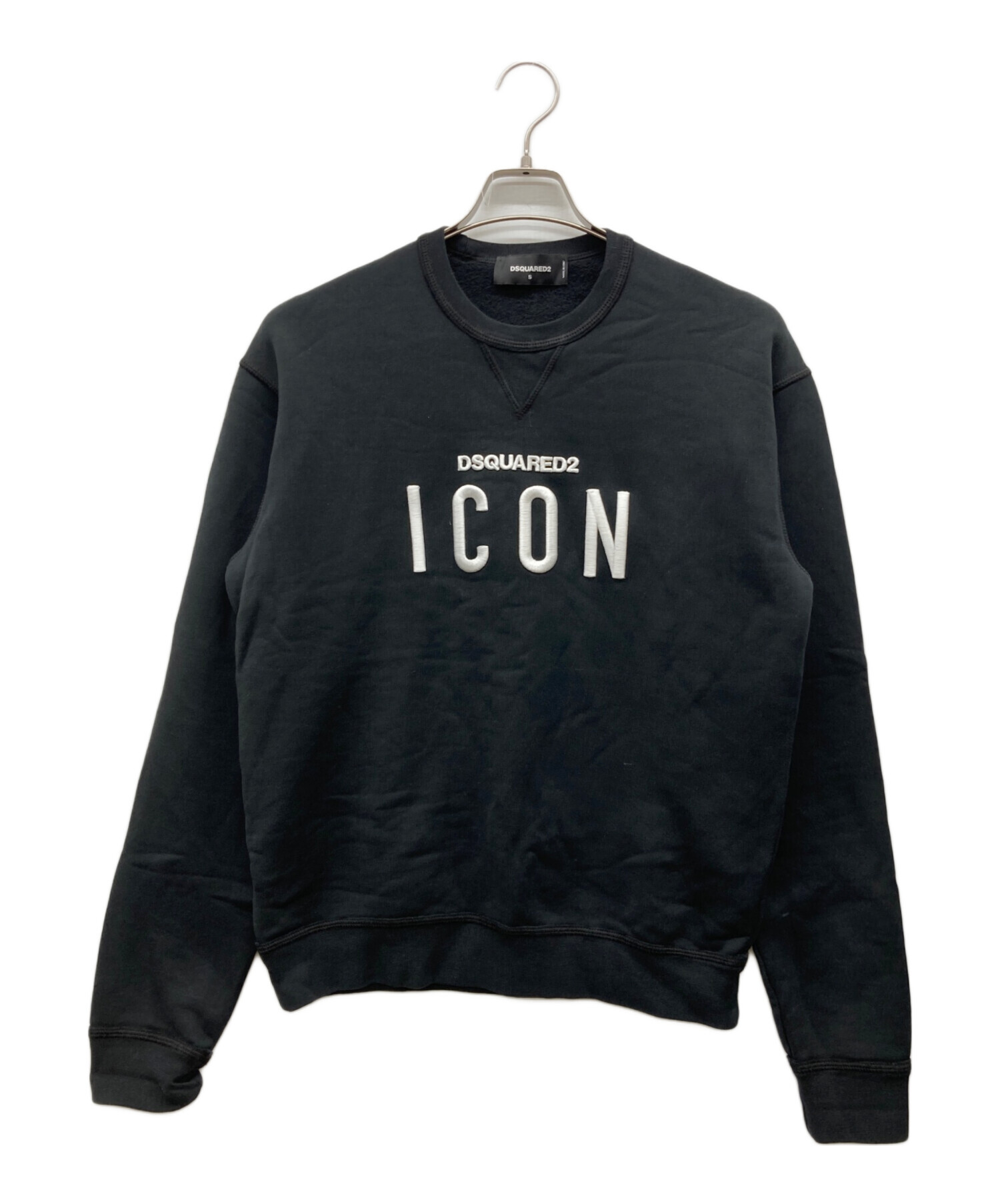 うー DSQUARED2 ICON刺繡スウェットトレーナー 中古・古着通販】DSQUARED2 (ディースクエアード) 刺繍ロゴスウェット