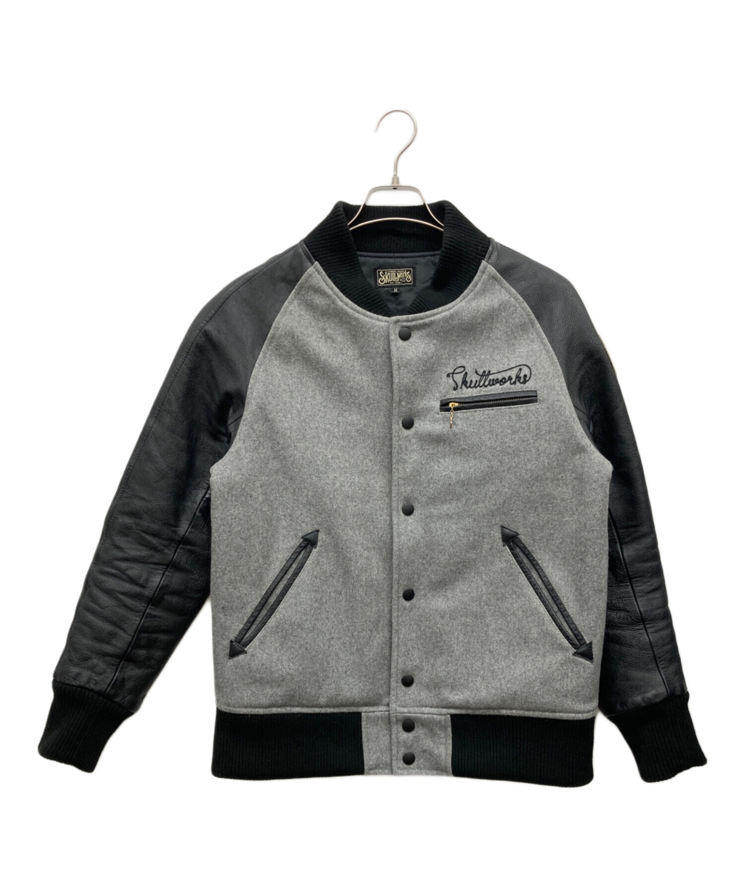 中古・古着通販】SKULL WORKS (スカルワークス) 切替レザースタジャン