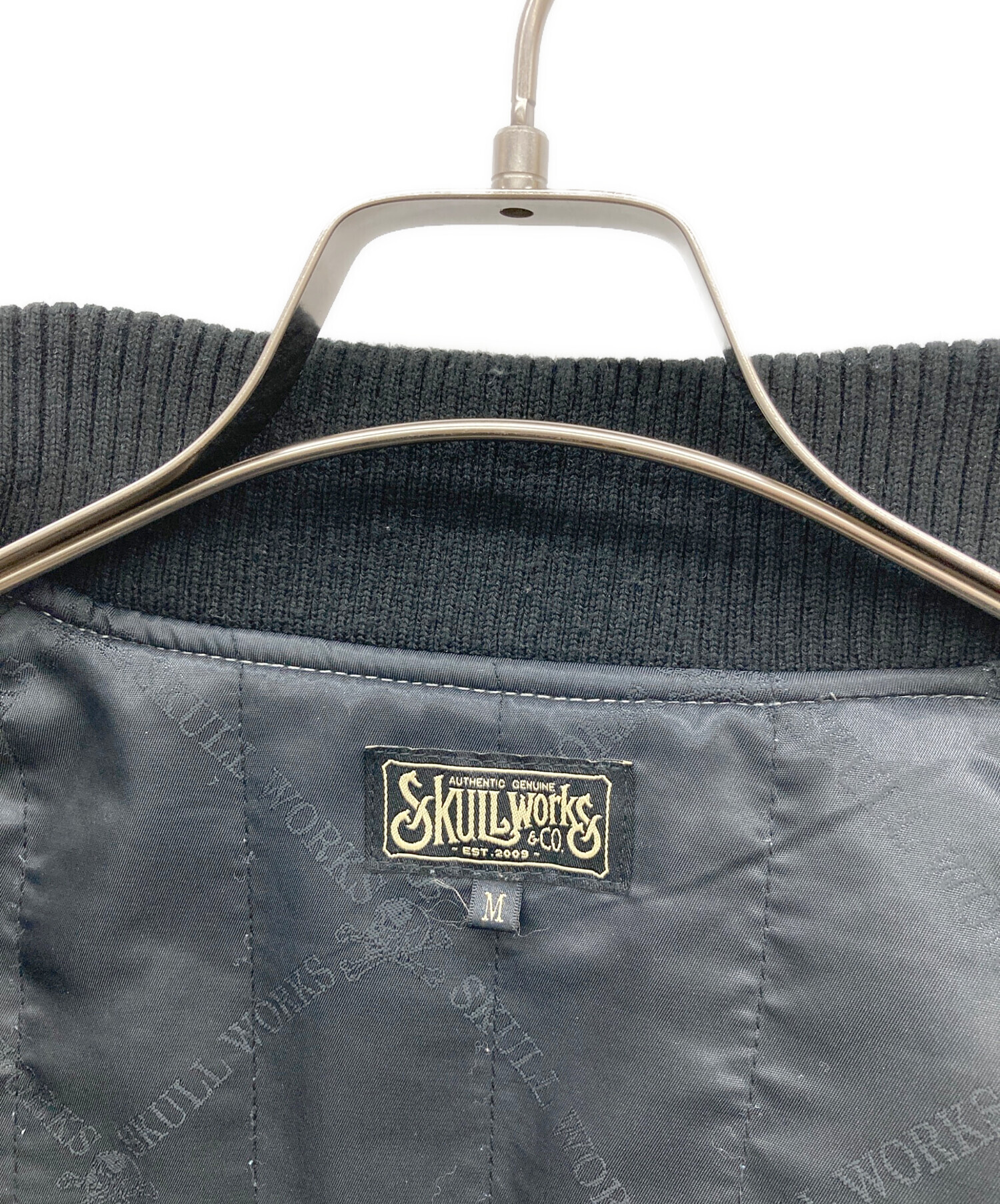 中古・古着通販】SKULL WORKS (スカルワークス) 切替レザースタジャン