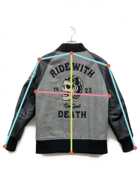 中古・古着通販】SKULL WORKS (スカルワークス) 切替レザースタジャン