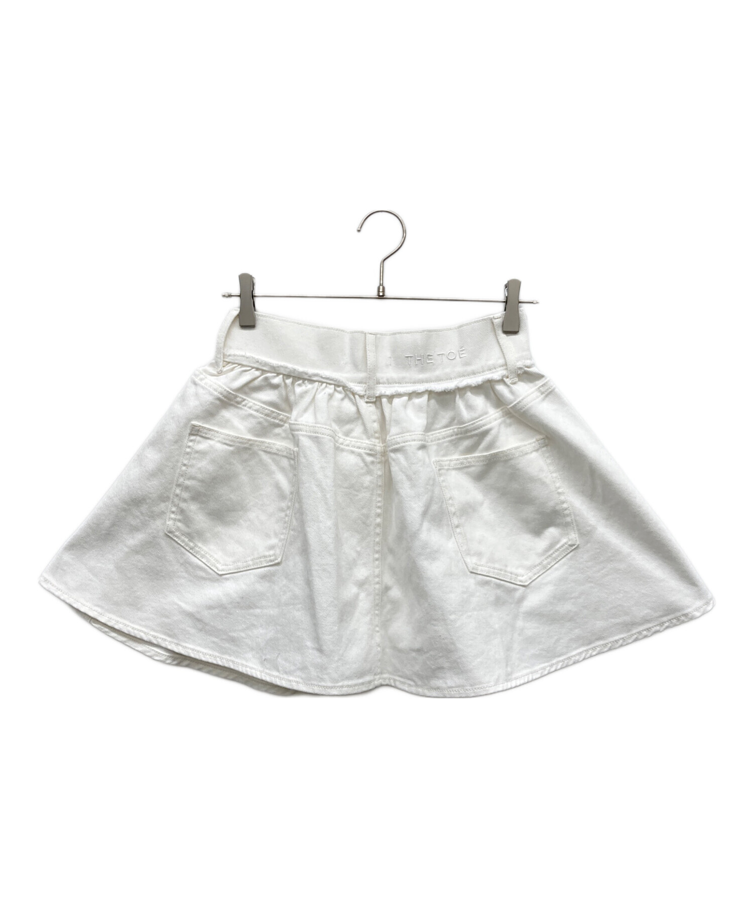 中古・古着通販】THE TOE (ザ・トゥー) Olympia Denim Skirt ホワイト