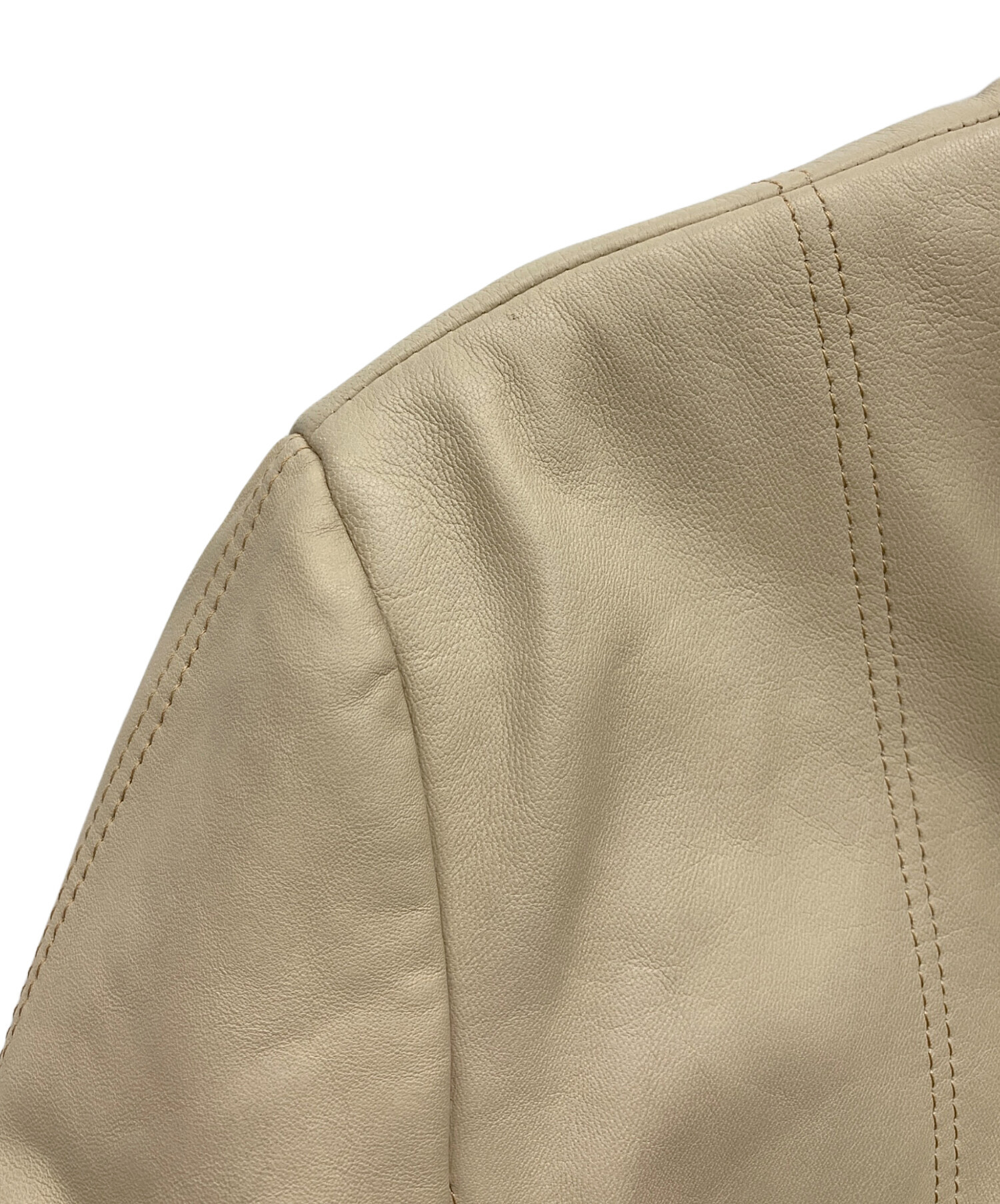 中古・古着通販】BALMAIN (バルマン) ラムレザースタンドカラーコート