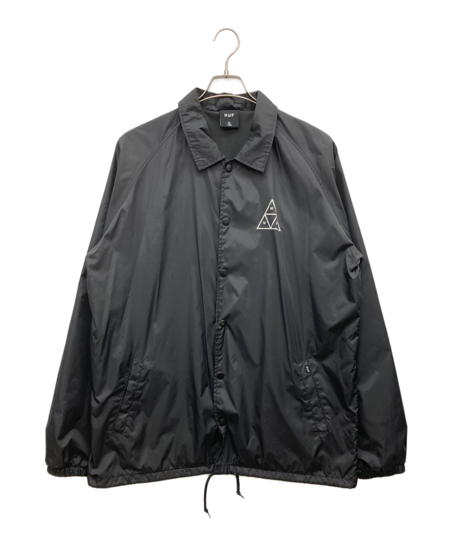 中古・古着通販】HUF (ハフ) コーチジャケット ブラック サイズ:XL 